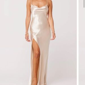 Gold slip dress